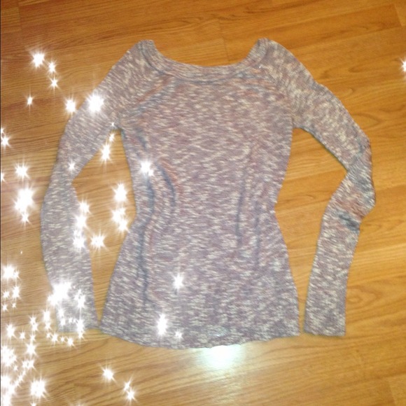 ❌SOLD❌Daisy Fuentes purple/cream long sweater