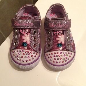 Twinkle Toes Light up Glittery Skechers