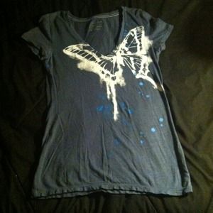 American Eagle Low Cut Butterfly T Shirt