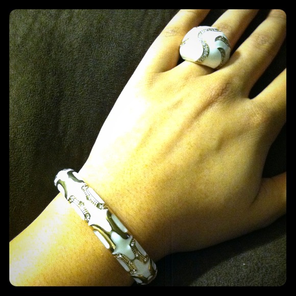 BUNDLE! Matching Bangle and Cocktail Ring