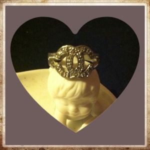 Chanel crystal ring.