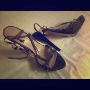 Colin Stuart faux snake skin heels