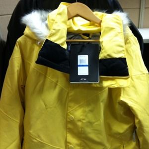Yellow women's ski coat