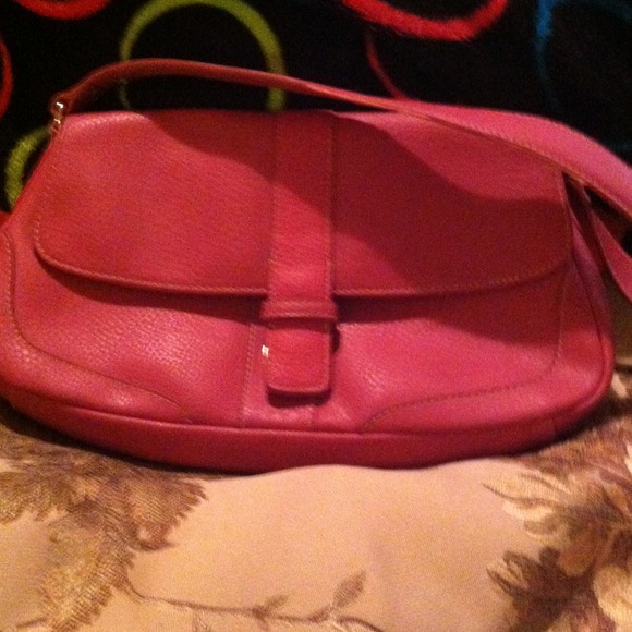 Sold.    Hot pink leather Liz Claiborne purse