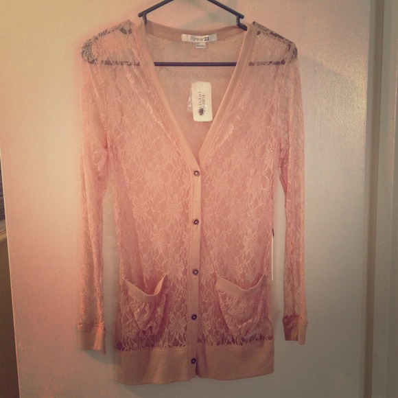Forever 21 knit lace cardigan!
