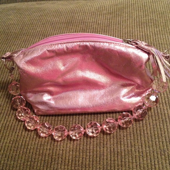 Baby pink leather handbag with bubbly strap! - Picture 1 of 1