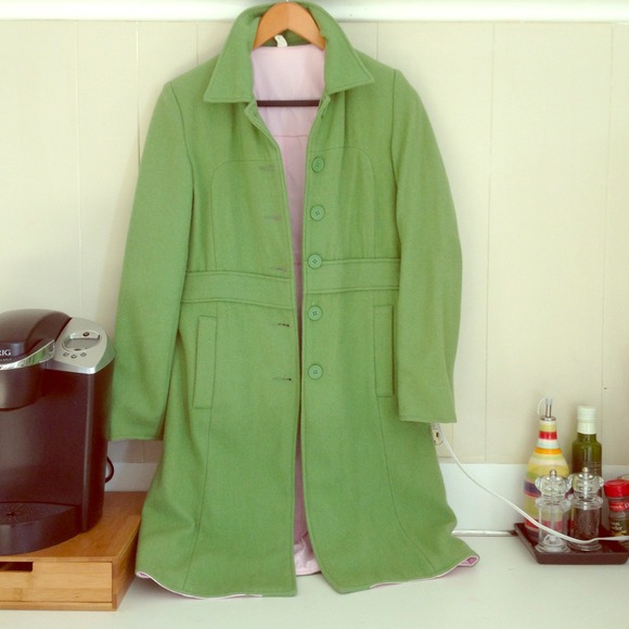 Green long Peacoat!