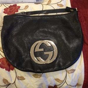 Black leather Gucci bag