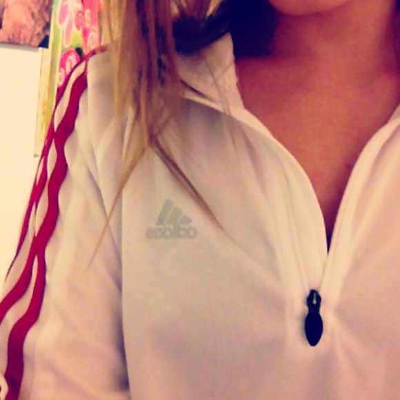🔻REDUCED🔻Fuchsia Stripes Adidas Pullover!