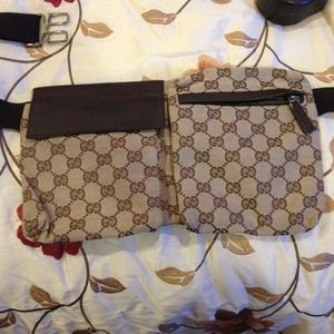 Brown and tan authentic Gucci Fanny pack