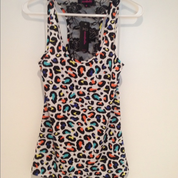 ⭐Sold⭐ Leopard Racerback w Lace Back
