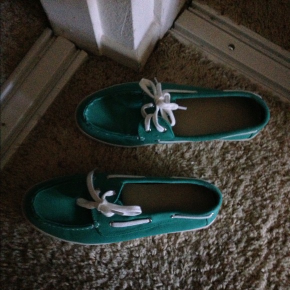 Aldo turquoise moccasins