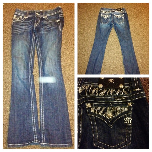 Zebra Bling Miss Me Jeans
