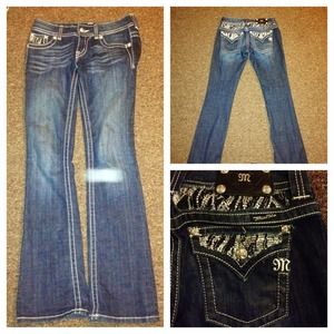 Zebra Bling Miss Me Jeans