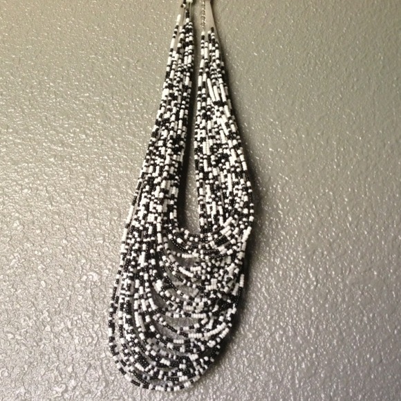 Black and white beaded necklace reduced!!!