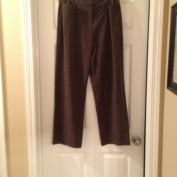 Grey & black plaid pants. "Ninety" brand. Size 10