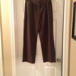 Grey & black plaid pants. "Ninety" brand. Size 10