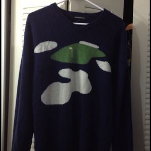 Navy blue golf sweater