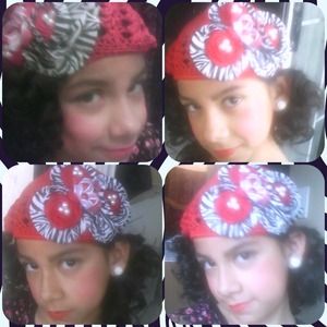Red Beanie (red and zebra print)