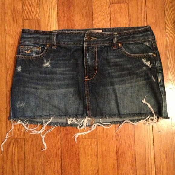 Hollister dark denim mini