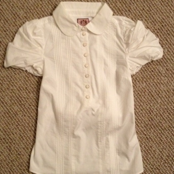 Juicy couture white shirt fits small and meduim