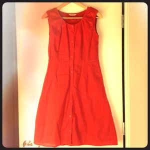 Orange Old Navy Button Down Dress