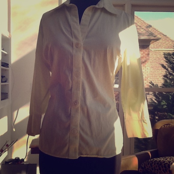 Banana republic stretch light green button up