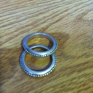 Pandora rings and two stone ring