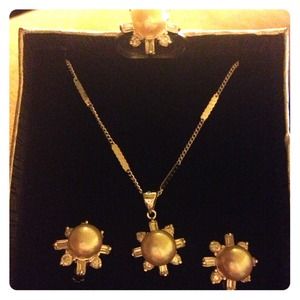 Necklace, earring, ring set