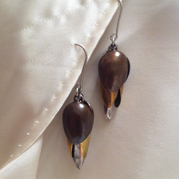 Copper/Gold/Silver Acorn Earrings - REDUCED!