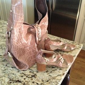 Stuart Weitzman bag and heels