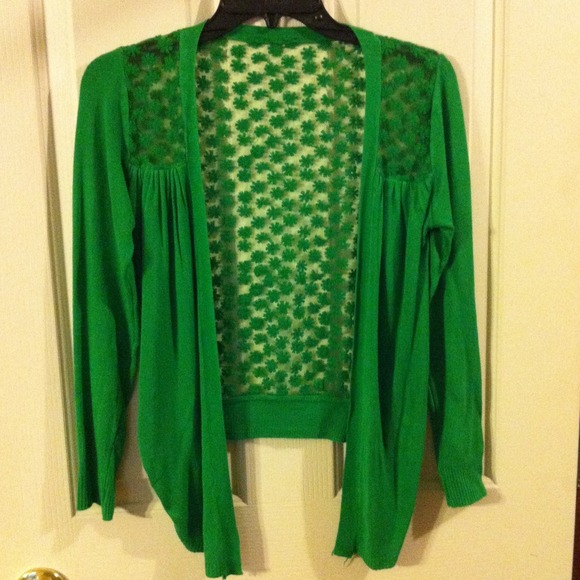 REDUCED!!! Green cardigan sweater