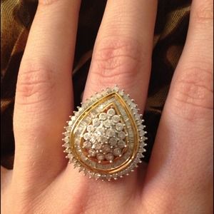 Jewelry - 1 carat diamond teardrop shaped ring Jewelry - 1 carat diamond teardrop shaped ring