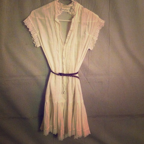 Vintage lace white country girl dress