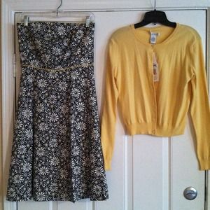 Strapless sun dress & sweater