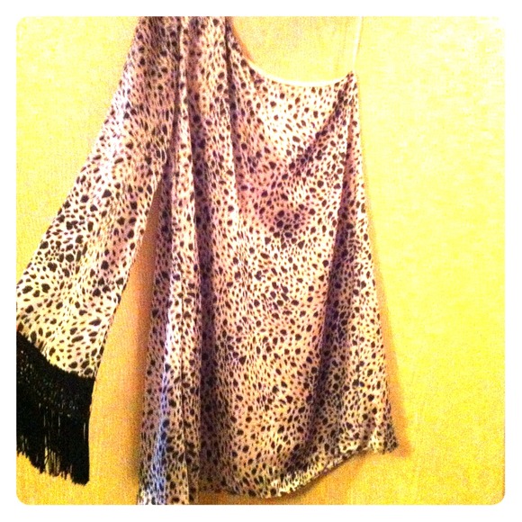 Asymmetrical silk dress