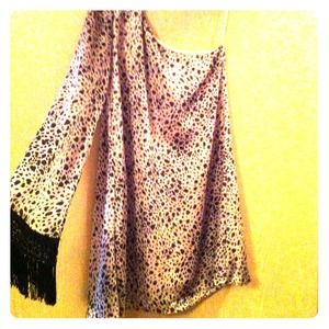 Asymmetrical silk dress