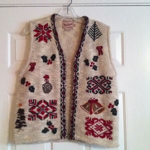 Holiday wool vest