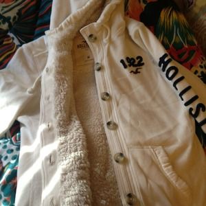 Hollister button up sweatshirt