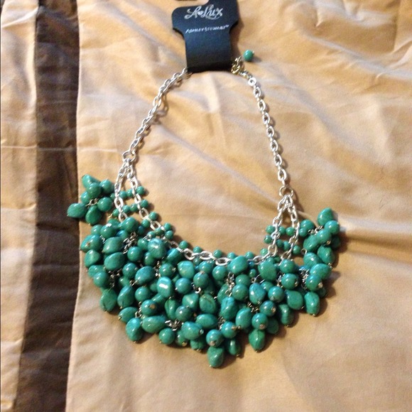 Aqua stone necklace