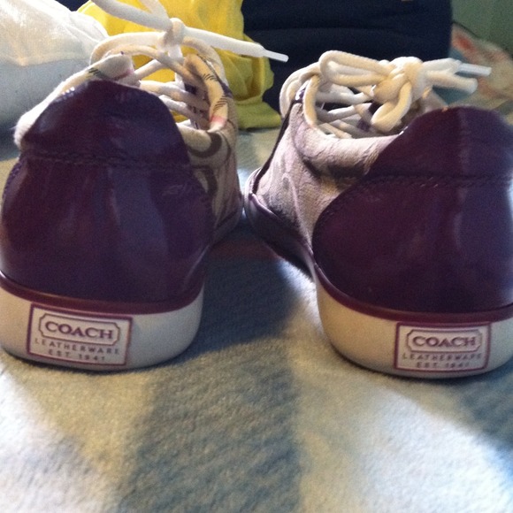 Purple Coach shoes. Authentic