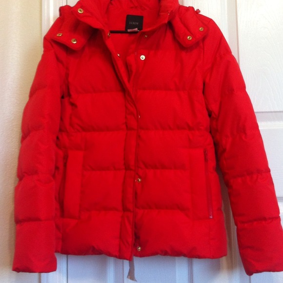 Hooded J.Crew puff jacket