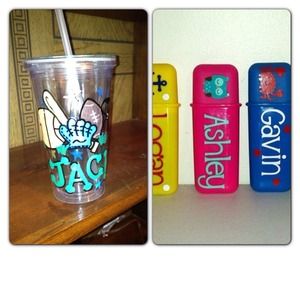 Bundled for dfisher! Pink utensil & Red Cup