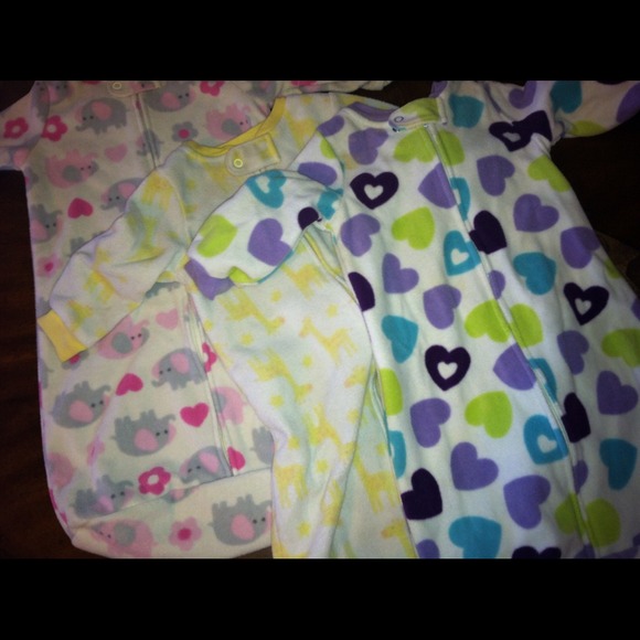 3 girls sleepers. No feet. Reserved for bundle