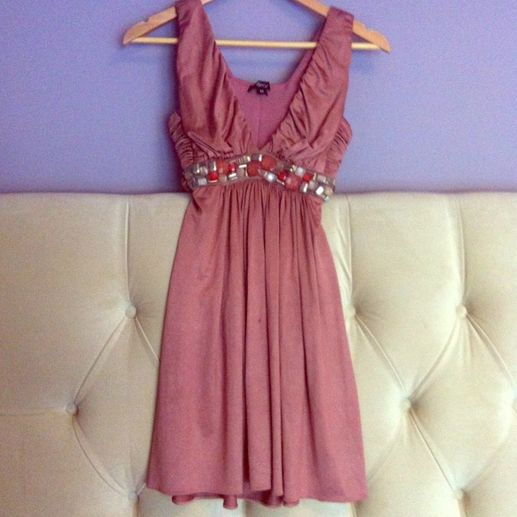 Sky Mini Dress with Crystals