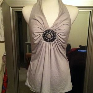 Heather grey or putty color halter top like new