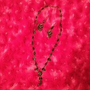 Fancy black necklace set