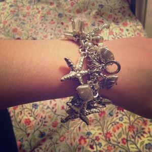 Silver beach bracelet