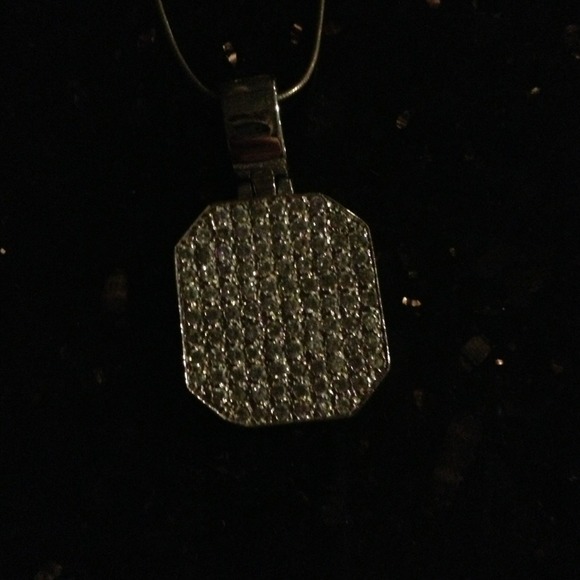 Sterling Silver Pave Pendant