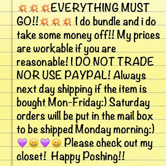 💥💥EVERYTHING MUST GO ASAP💥💥
